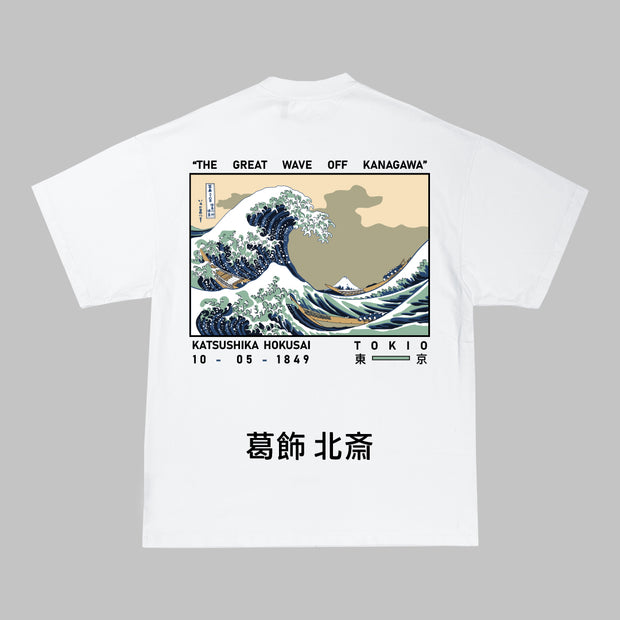 "GREAT WAVE OF KANAGAWA" WHITE TEE