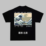 "GREAT WAVE OF KANAGAWA" BLACK TEE